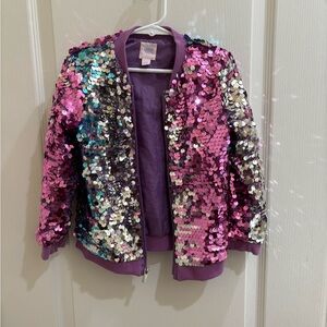 More Than Magic Kids Sequin Bomber Jacket